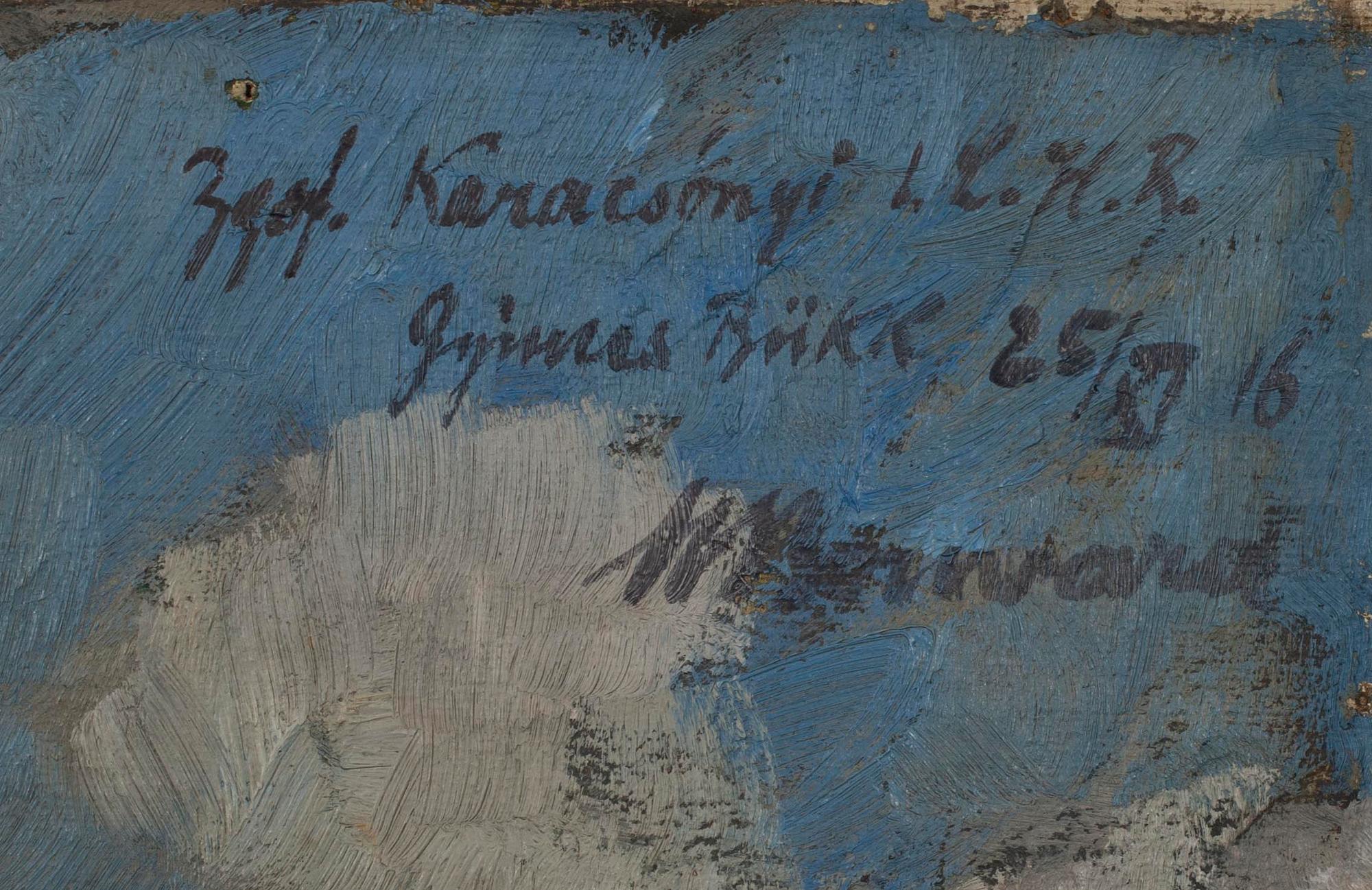 TUNTEMATON/OKÄND/ UNKNOWN, Olja på skiva, sign. och dat. 25/11-16.