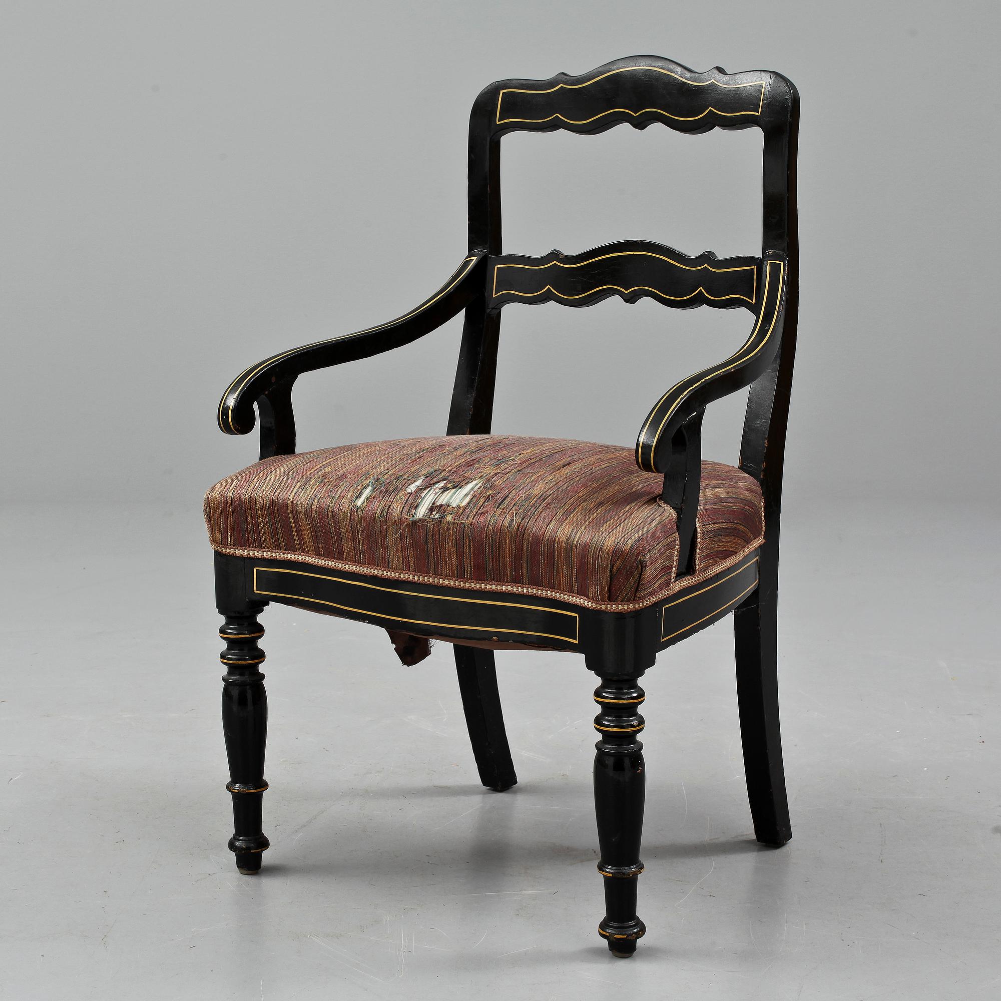 KARMSTOL, gustavianskt provinsarbete, 1800-tal.