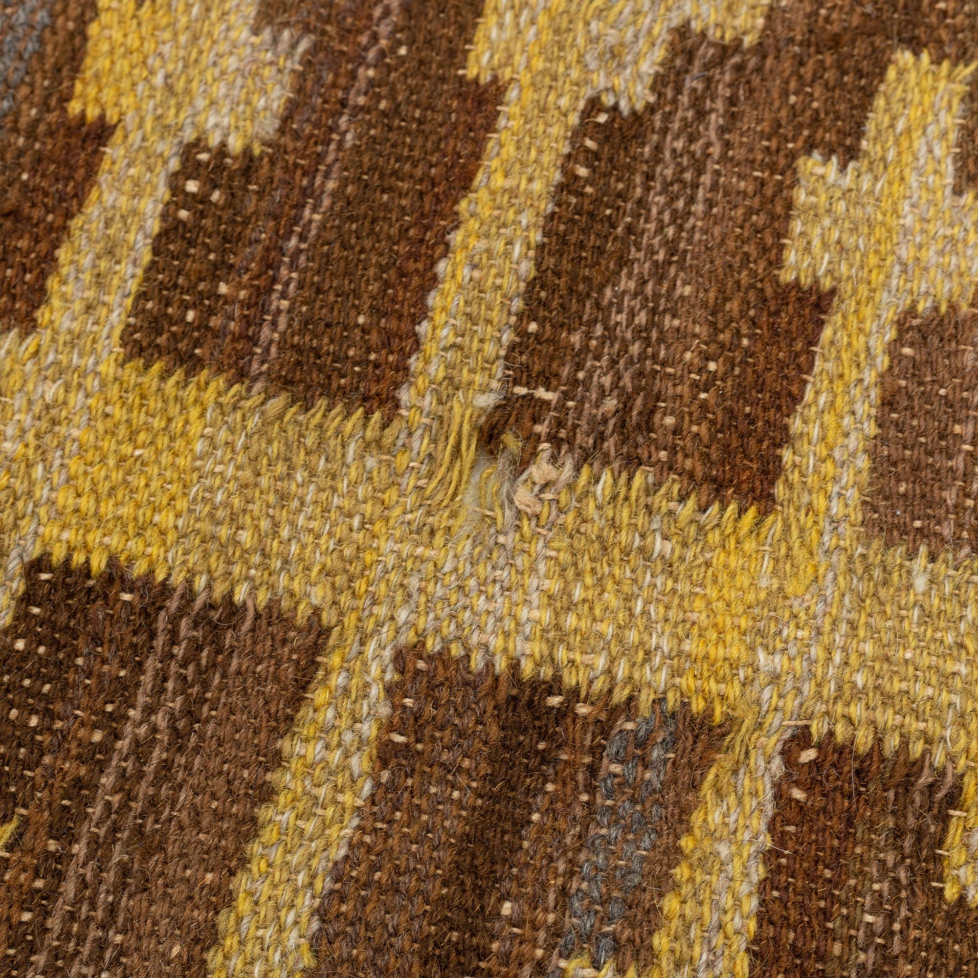 Märta Måås-Fjetterström, a flat weave wall hanging 'Lockarp', signed MMF, c. 250 x 115 cm.