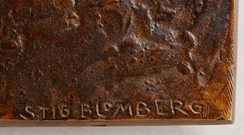 STIG BLOMBERG, väggrelief, brons, signerad, numrerad 9/16.