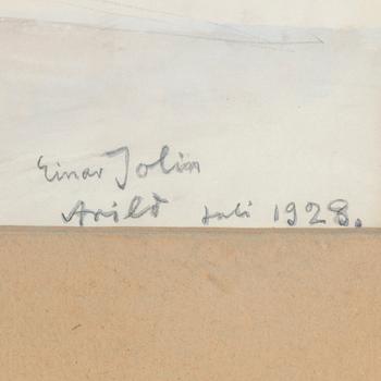 EINAR JOLIN, watercolor, signed and dated Arild june 1928.