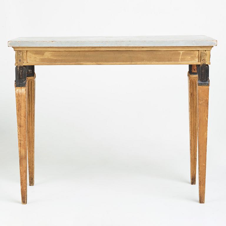 A late Gustavian late 18th century console table.