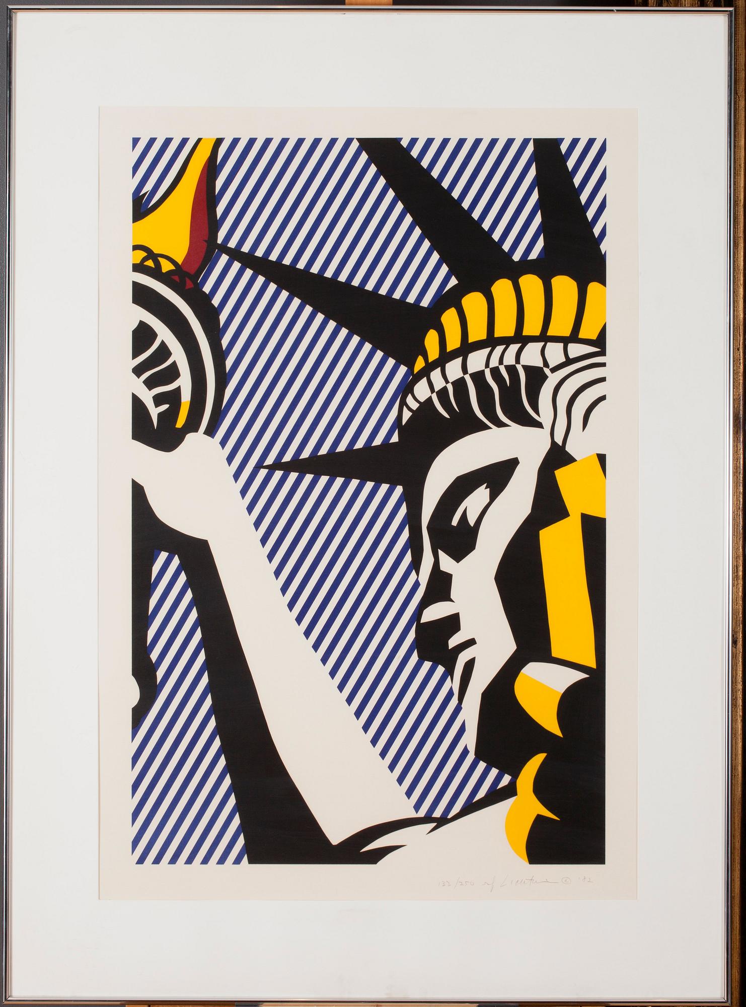 Roy Lichtenstein, "I LOVE LIBERTY" (1982).