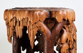 Knut Fjaestad, A Knut Fjaestad Art Nouveau sculptured pine table, Sweden ca 1900.