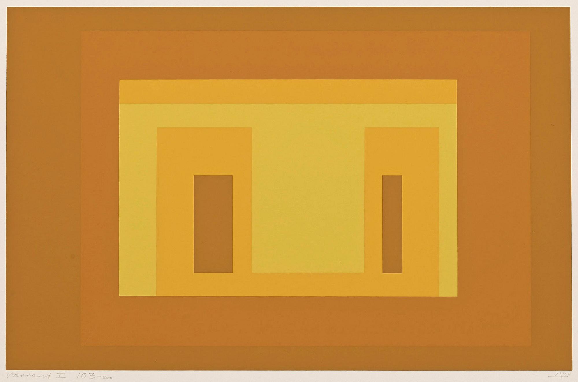 JOSEF ALBERS, 9 färgserigrafier, signerade med blyerts, daterade 1966, numrerade 103/200.