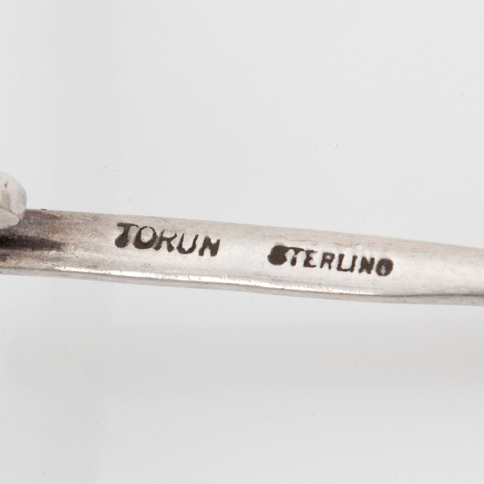 Vivianna Torun Bülow-Hübe, a sterling and mother of pearl necklace and ring, probably 1980's.