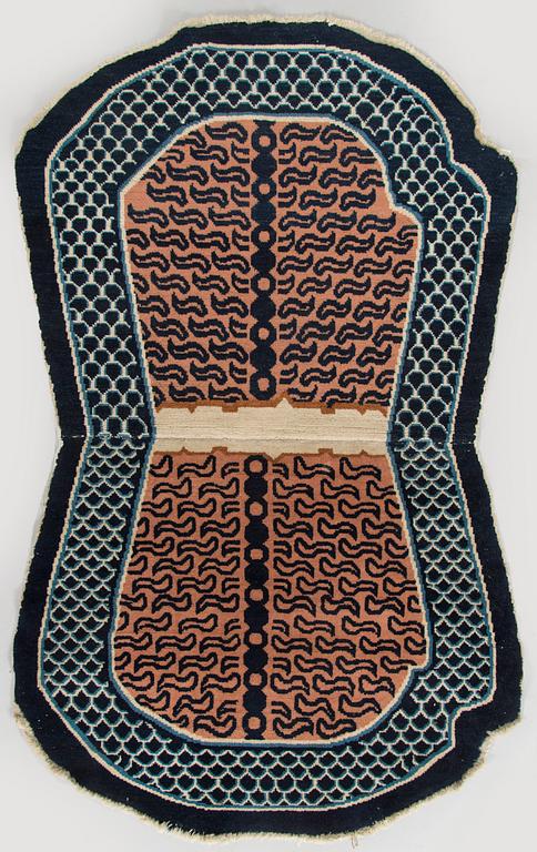 A 20th century tiger rug/saddle cloth, China.