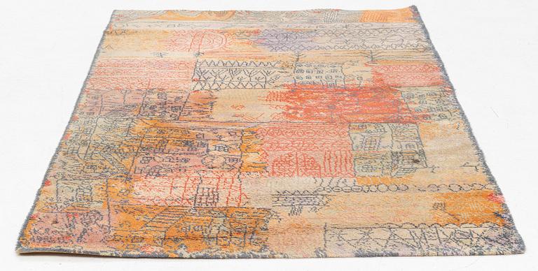 Paul Klee, rug, "Florentinisches villenviertel". Pile woven with a mechanical ground. Based on an artwork from 1926. Approx. 200 x 145 cm.