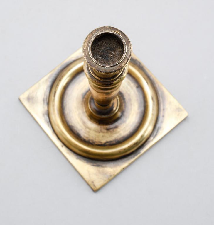 LJUSSTAKE, mässing, 1700-tal eller äldre.