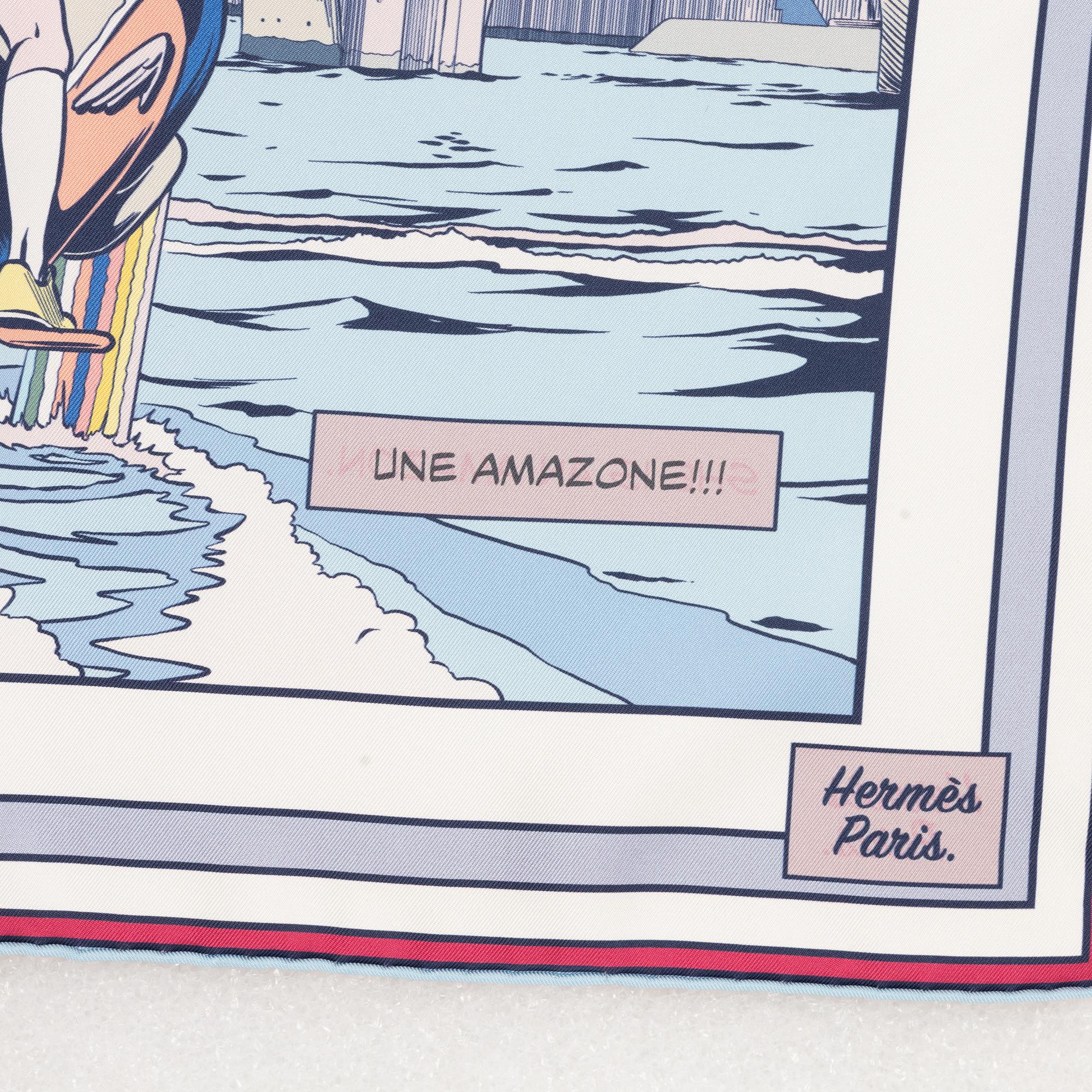 Hermès, a 'Wow Double Face' silk scarf.