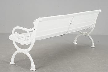 TRÄDGÅRDSSOFFA, gjutjärn, Byarum, 1900-talets mitt/andra hälft.