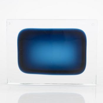 Harri Koskinen, glasskulptur, Pro Arte, "Alue", signerad Harri Koskinen, Iittala 2000 12/30.