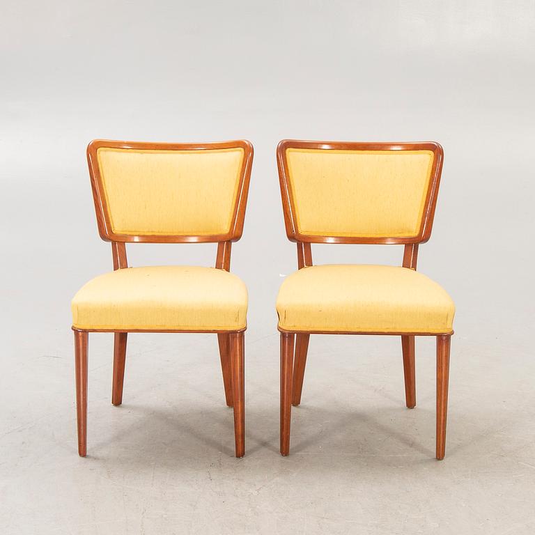 A set of ten Swedish modern 1950s mahogany chairs.