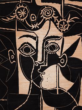 Pablo Picasso, "Grande tête de femme au chapeau orné".