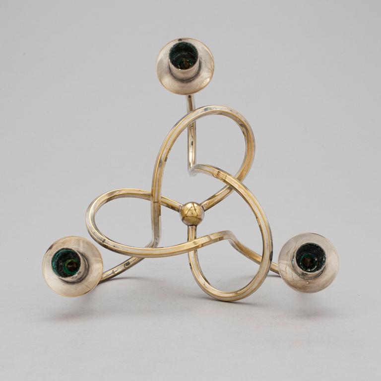 JOSEF FRANK, kandelaber, försilvrad, "Vänskapsknuten", Svenskt Tenn.