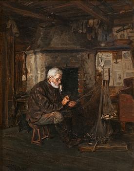 Adolf von Becker, REPAIRING THE FISHING NET.