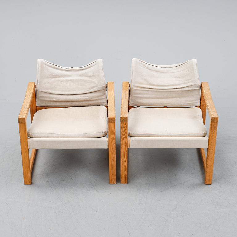 Karin Mobring, a pair of 'Diana' armchairs for Ikea.