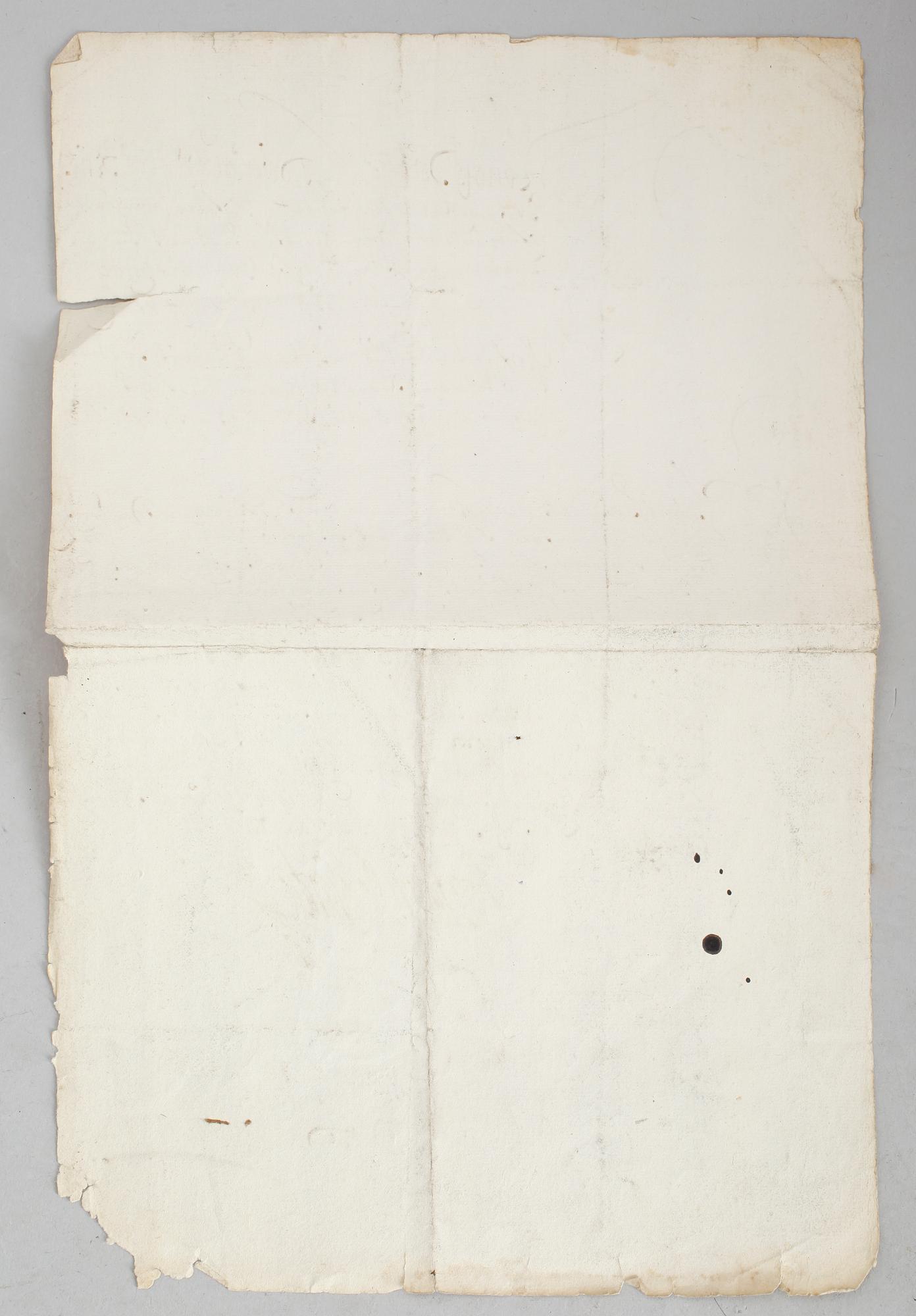 DOKUMENT, 4 st, till Axel Julius de la Gardie (1637-1710), med lacksigill samt BREV.