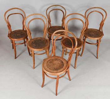 STOLAR, 6 st, Thonetmodell, 1900-talets början.
