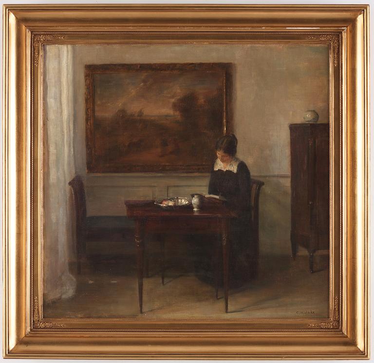 Carl Holsoe, Interiör med konstnärens hustru.