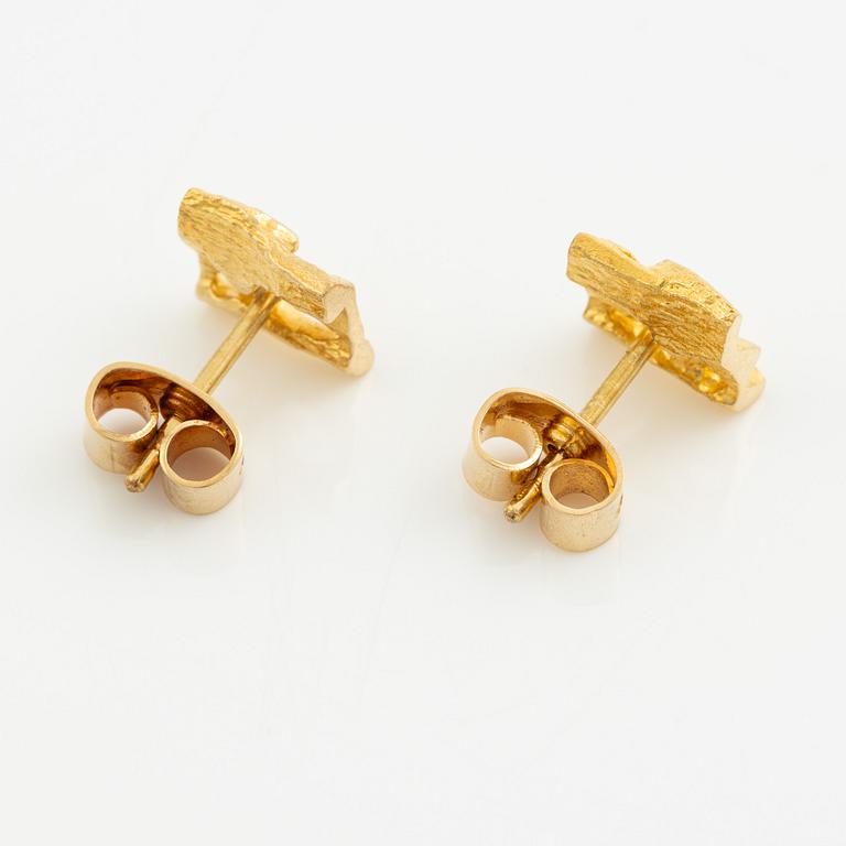 Lapponia, a pair of earrings 18K gold, Finland.