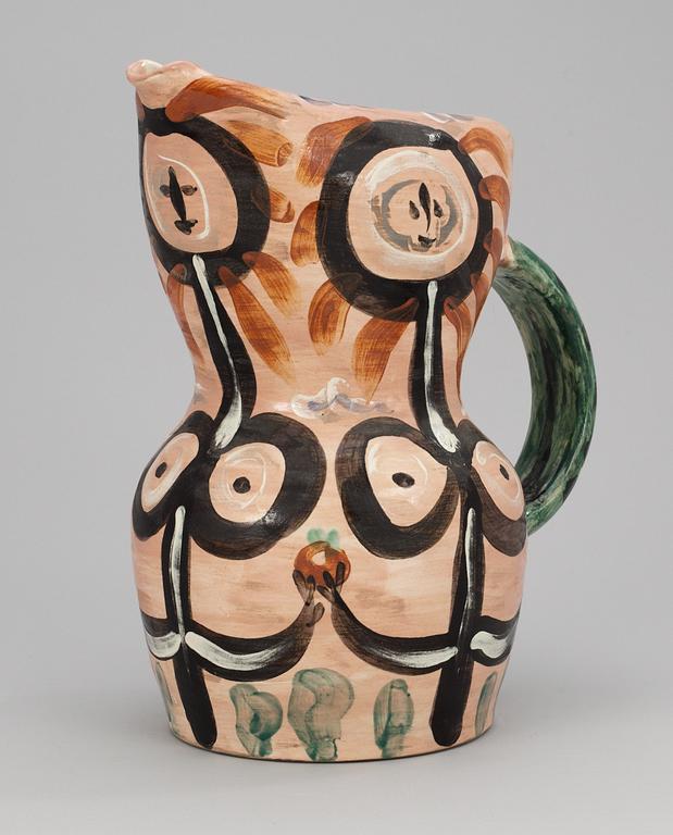 A Pablo Picasso faience jug, 'Femmes Fleurs'´, Madoura, Vallauris, France 1948.