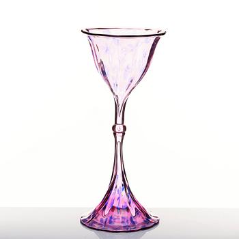 Eva Englund, a 'graal' glass goblet, Orrefors, Sweden.