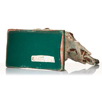 Allan Ebeling, a glazed ceramic sculpture of an elephant, Torshälla 1931.