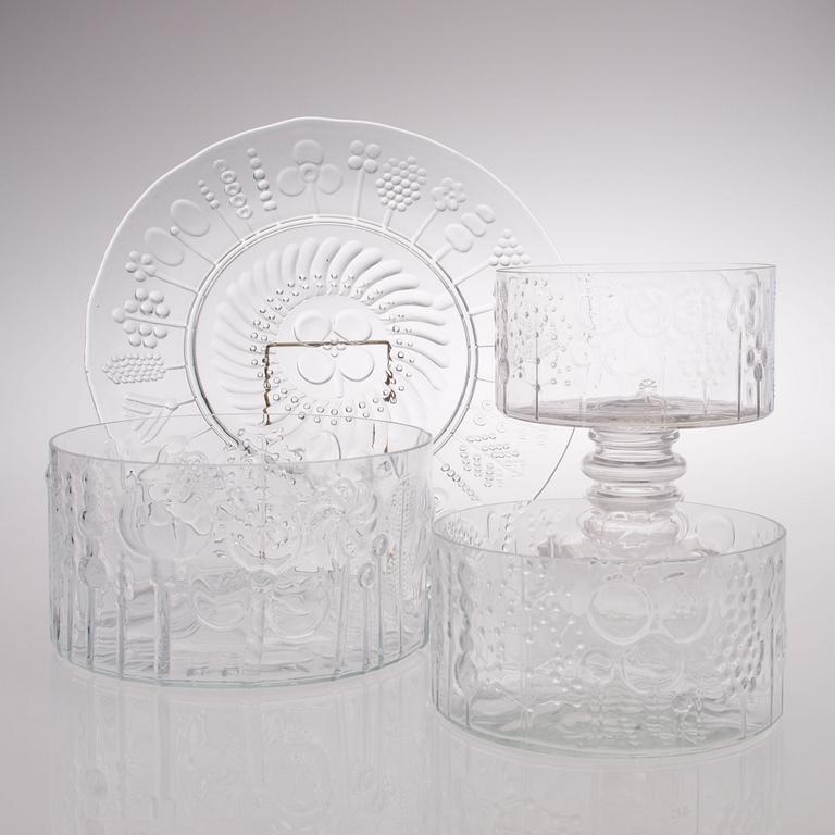OIVA TOIKKA, FYRA DELAR. "Flora". Iittala. Formgivna 1966.