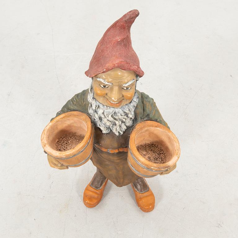 Gnome, second half of the 20th century, painted plaster.