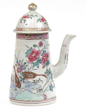 KAFFEKANNA, porslin, Kina, 1700-tal.