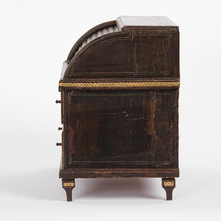 A Gustavian painted miniature escritoire.