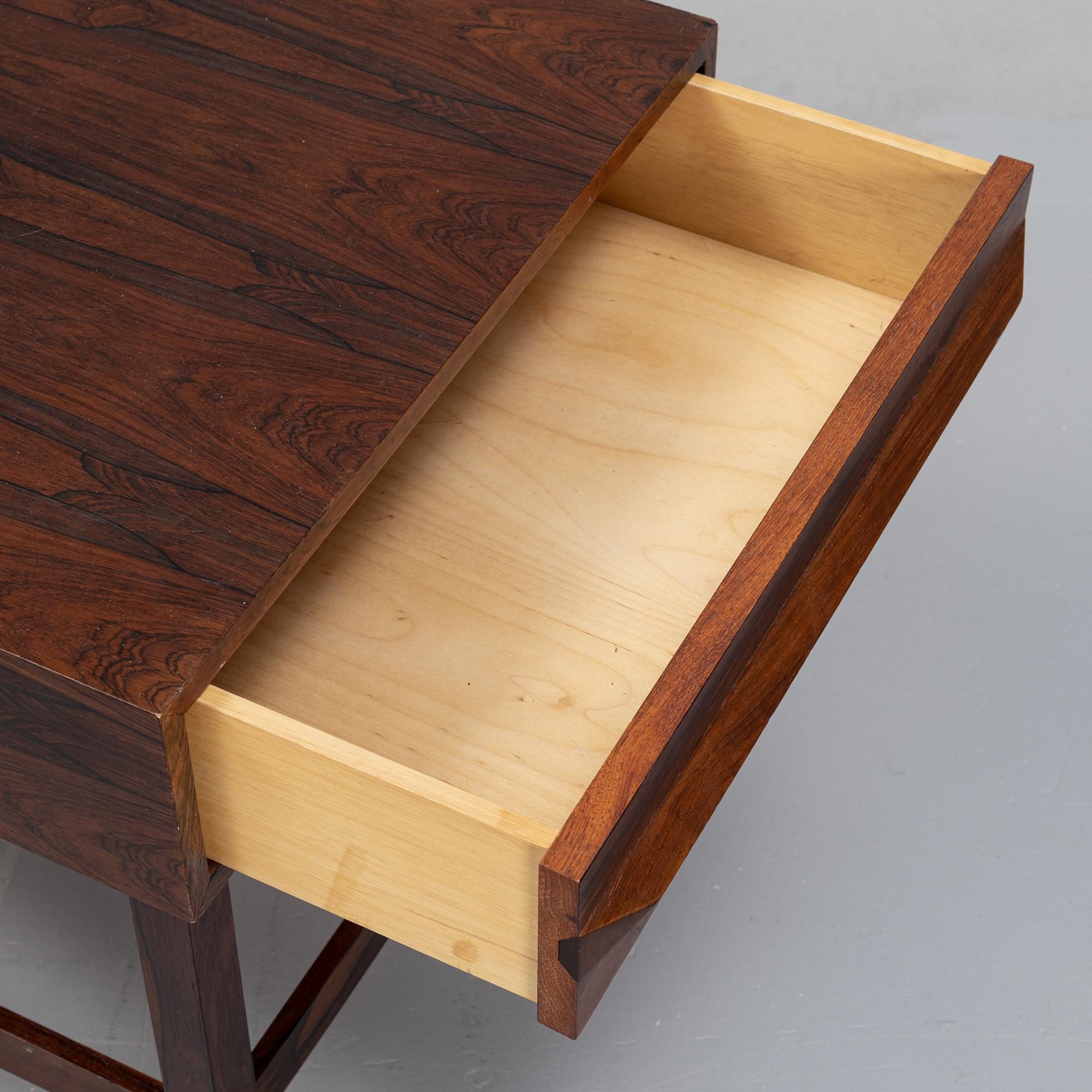 Torbjörn afdal, a rosewood serving trolley/coffee table, Bagn Möbelindustri, Norway, 1970's.