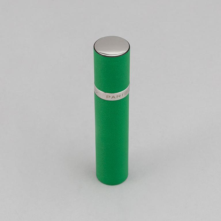 Hermès, refillable perfume bottle in leather.