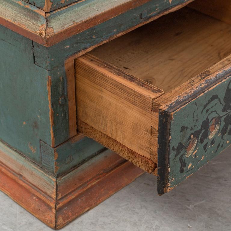 A painted wall cabinet 19th Century.