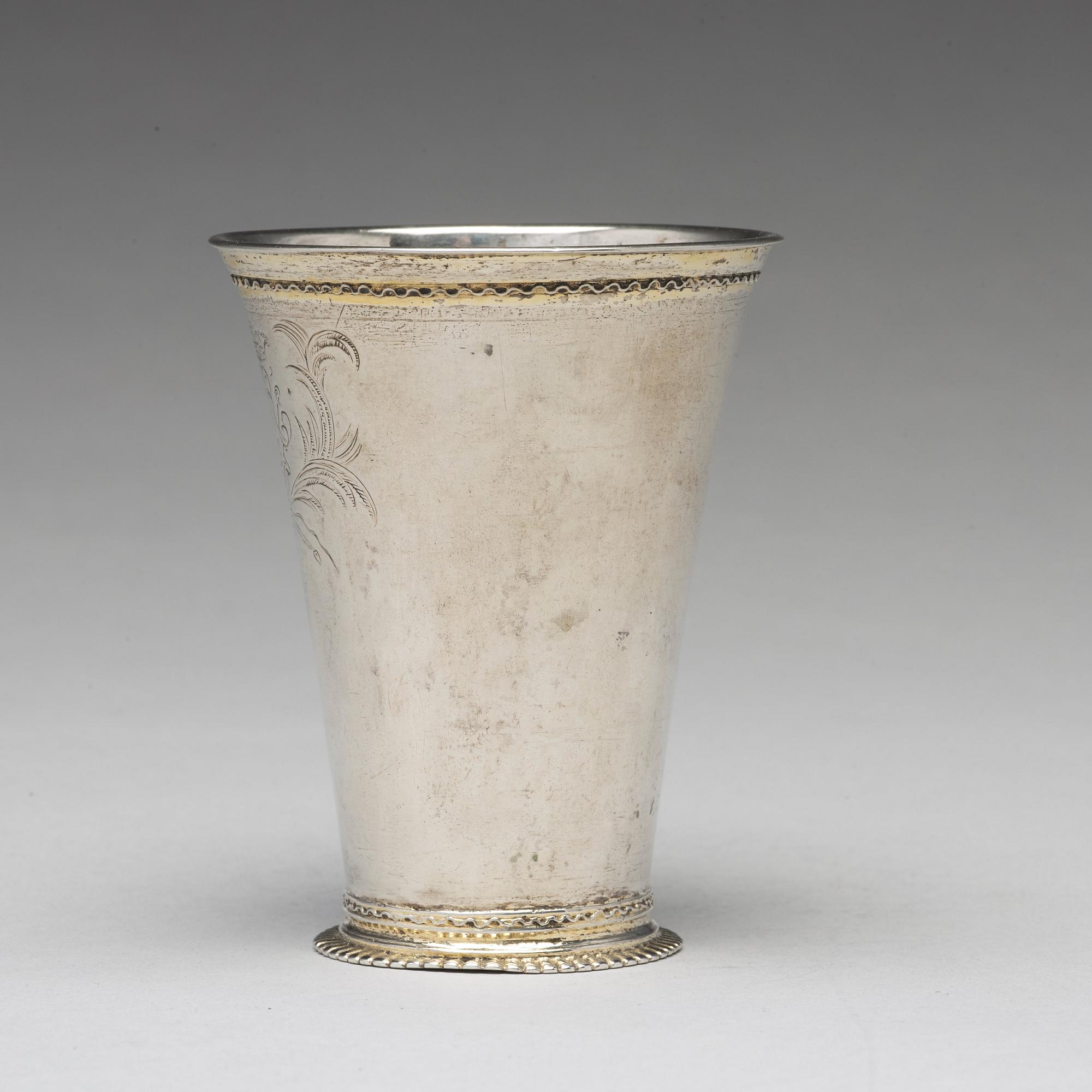 Johan Lund, bägare, silver, Stockholm 1701. Karolinsk.