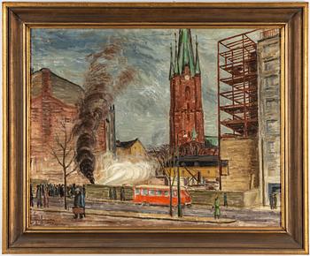 LASSE JOHNSON, oil on canvas, signed and dated 1932.