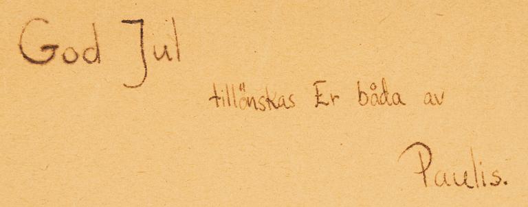 Georg Pauli, akvarell, signerad och daterad -27.