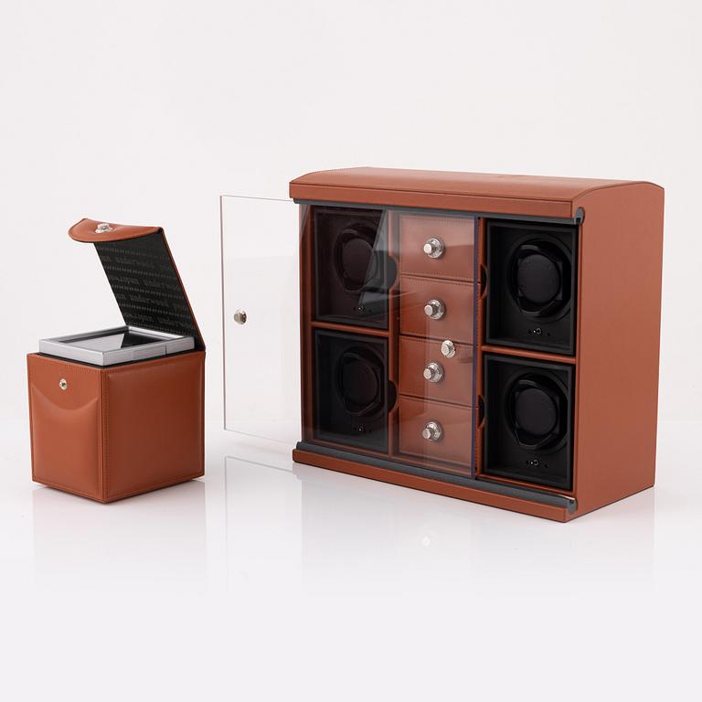 Two watch winders, Underwood, London.