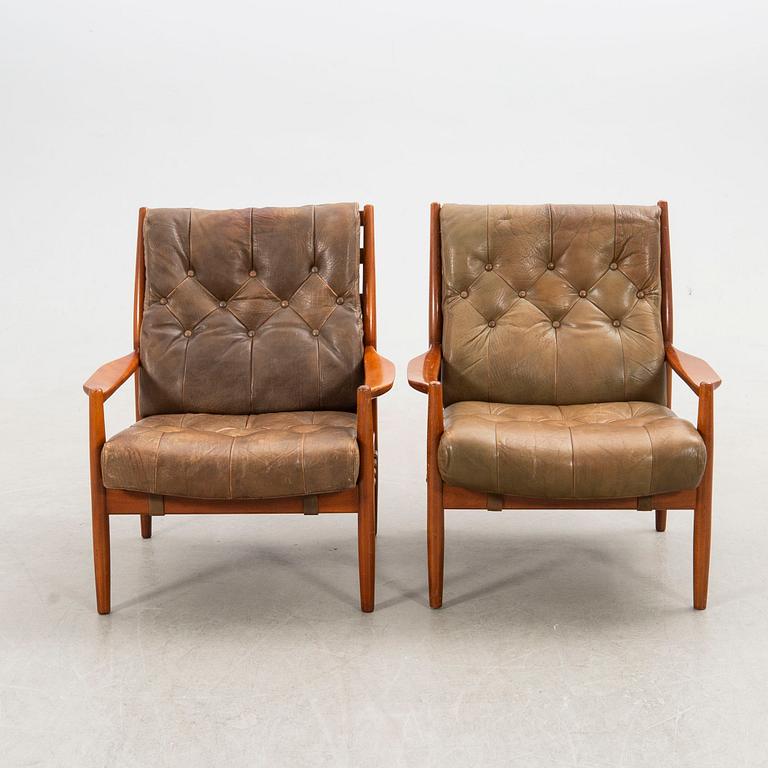 Ingemar Thillmark, fåtöljer, ett par, "Läckö", OPE möbler, 1960-tal.