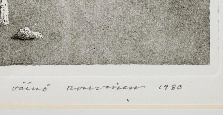 VÄINÖ ROUVINEN (FINLAND), etsning, numr. 59/100, sign. och dat. 1980.