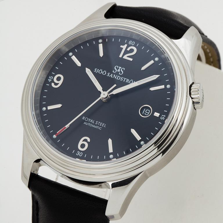 SJÖÖ & SANDSTRÖM, Royal Steel Classic, wristwatch, 41 mm.