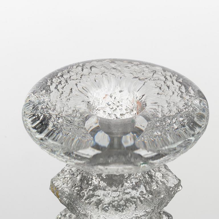 Timo Sarpaneva, four 'Festivo' glass candle holders, Finland.