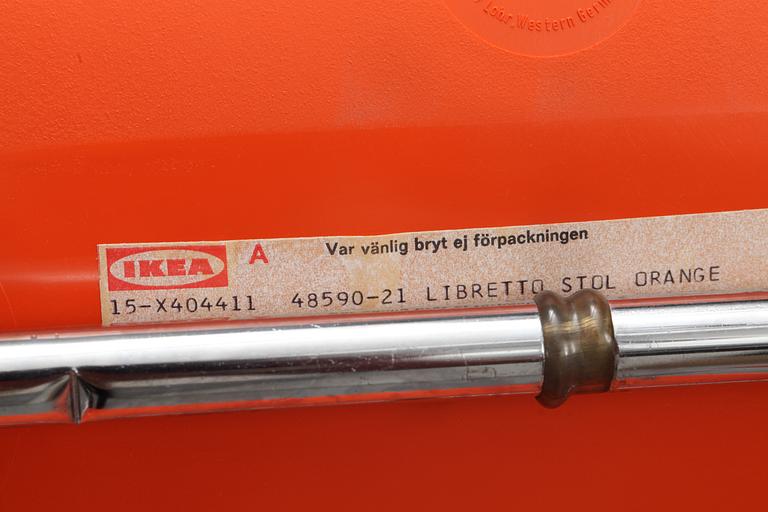 STOLAR, 6 st. "Libretto" Kalo, Tyskland 1971, Ikea.