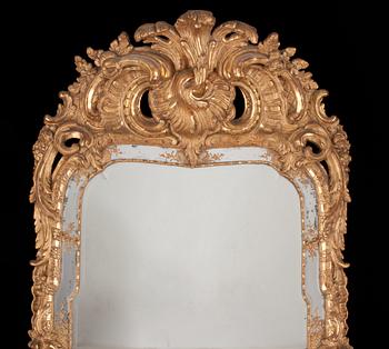 A Swedish Rococo 18th century mirror.