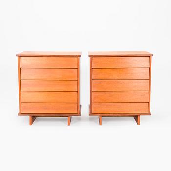 Ilmari Tapiovaara, A pair of bedside tables model 1503 for Asko Finland, 1960s.
