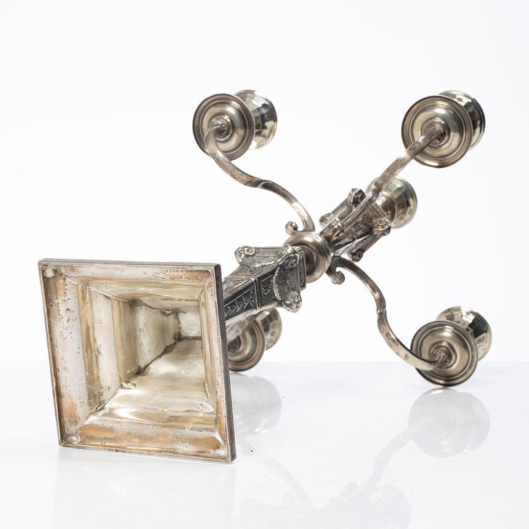 Lale Silverware & Co Ltd, kandelaber, silver, Louis XVI-stil, Istanbul, Turkiet 1900-tal.