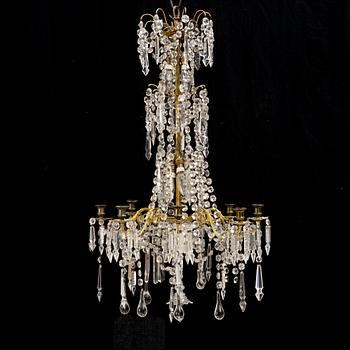 A chandelier, circa 1900.