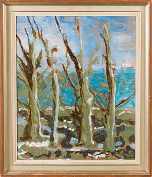 EERO VON BOEHM, oil on wood, signed.