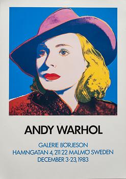 ANDY WARHOL, efter, affischer, 3 st, Galerie Börjeson 1983.